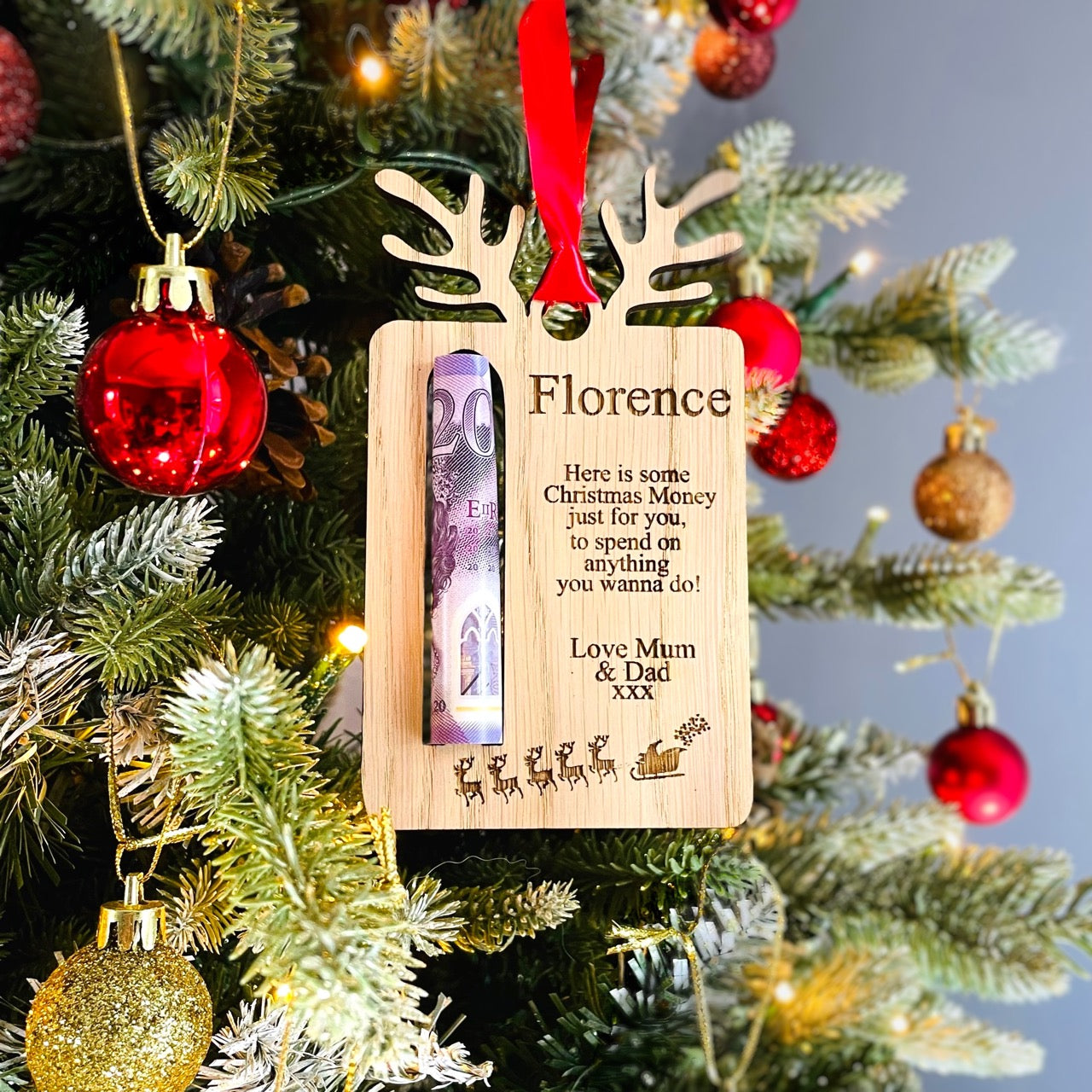 Personalised Money Bauble - Gift for Children - Christmas Gift - Money Card 