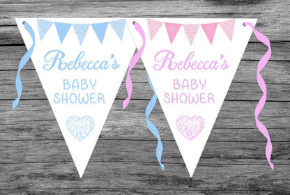 Baby Shower Heart Bunting