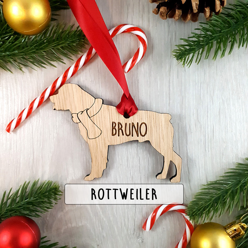 Personalised Dog Christmas Tree Decoration - Over 80+ Breeds!