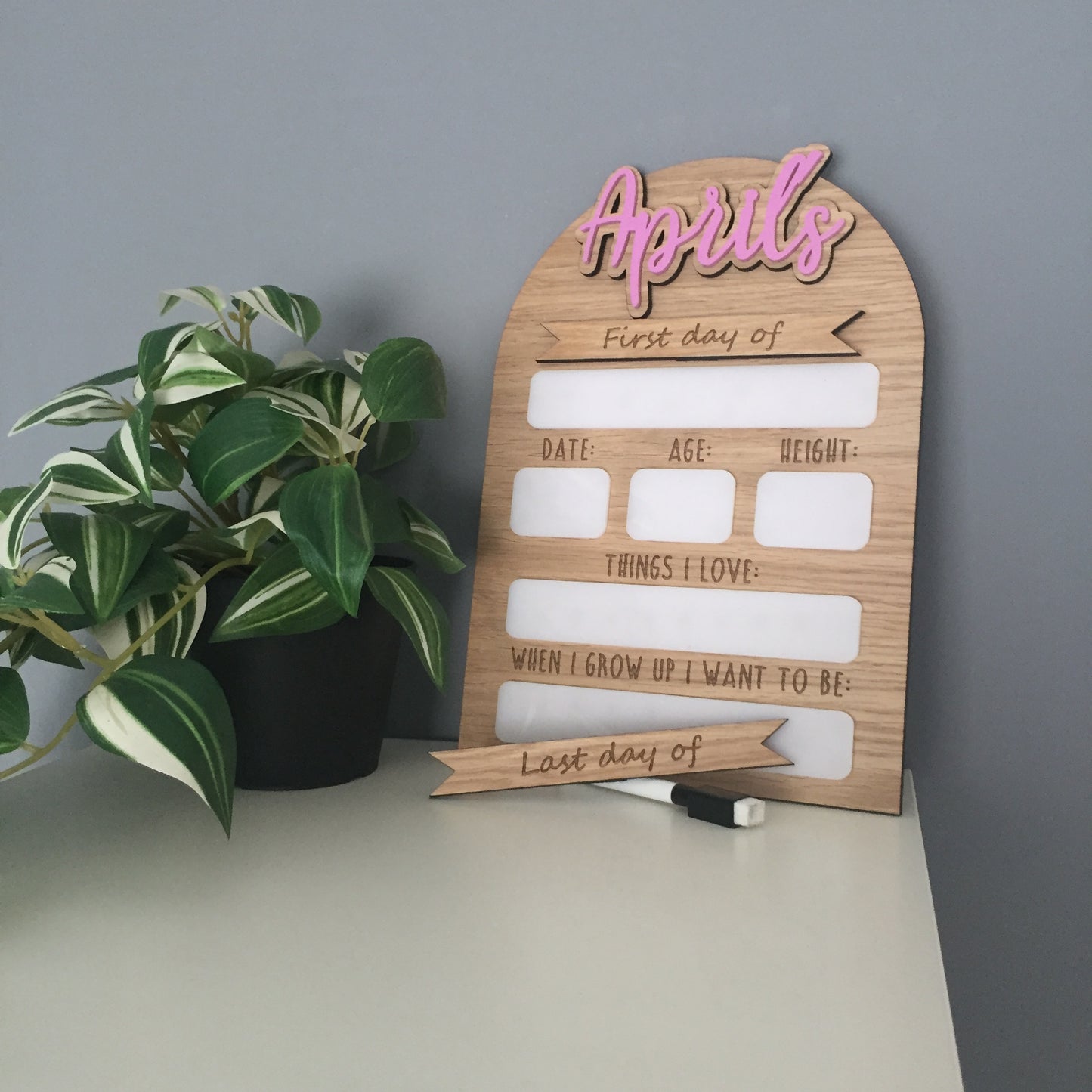 Personalised First Day of School Sign | Last Day of Nursery | Reusable Back To School Photo Prop