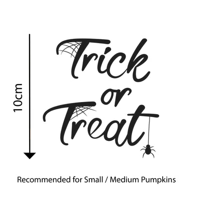 3 Pack Pumpkin Halloween Vinyl Stickers - Boo, Trick or Treat, Happy Halloween