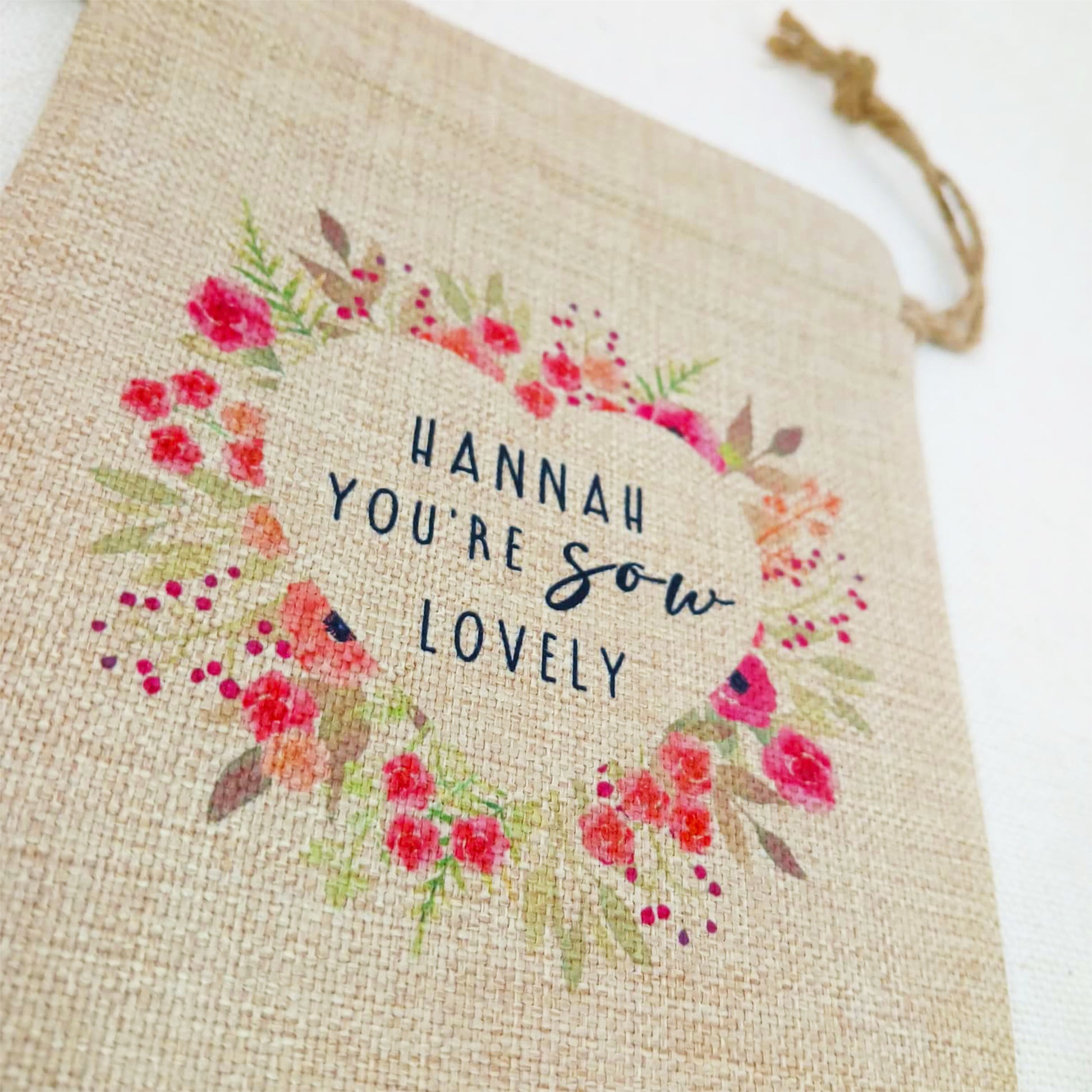 Personalised Flower Seed Bag Name You’re Sow Lovely – Gardening Gift for Birthday, Valentine’s or Mother’s Day