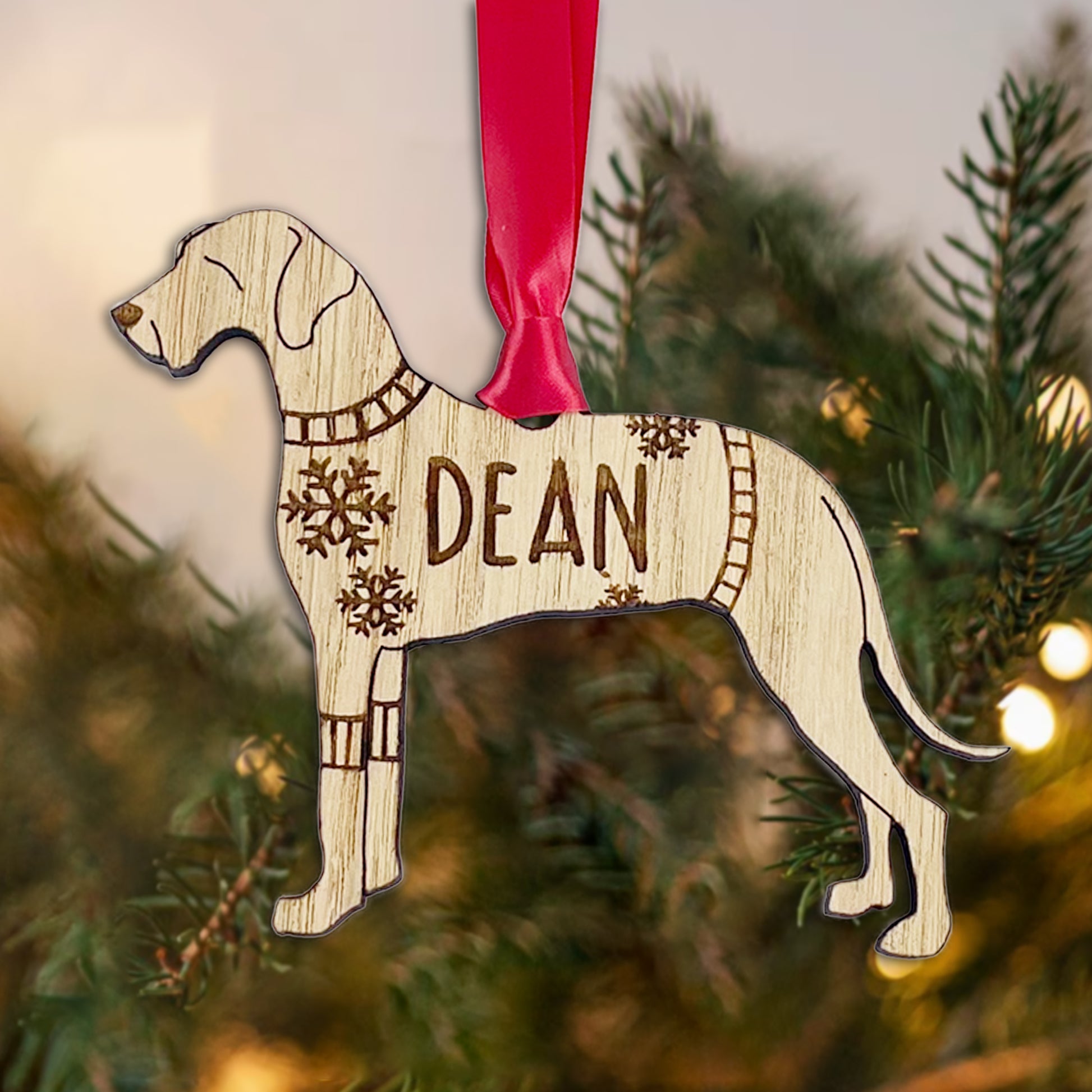 Wooden Dog Bauble JUMPER: Great Dane