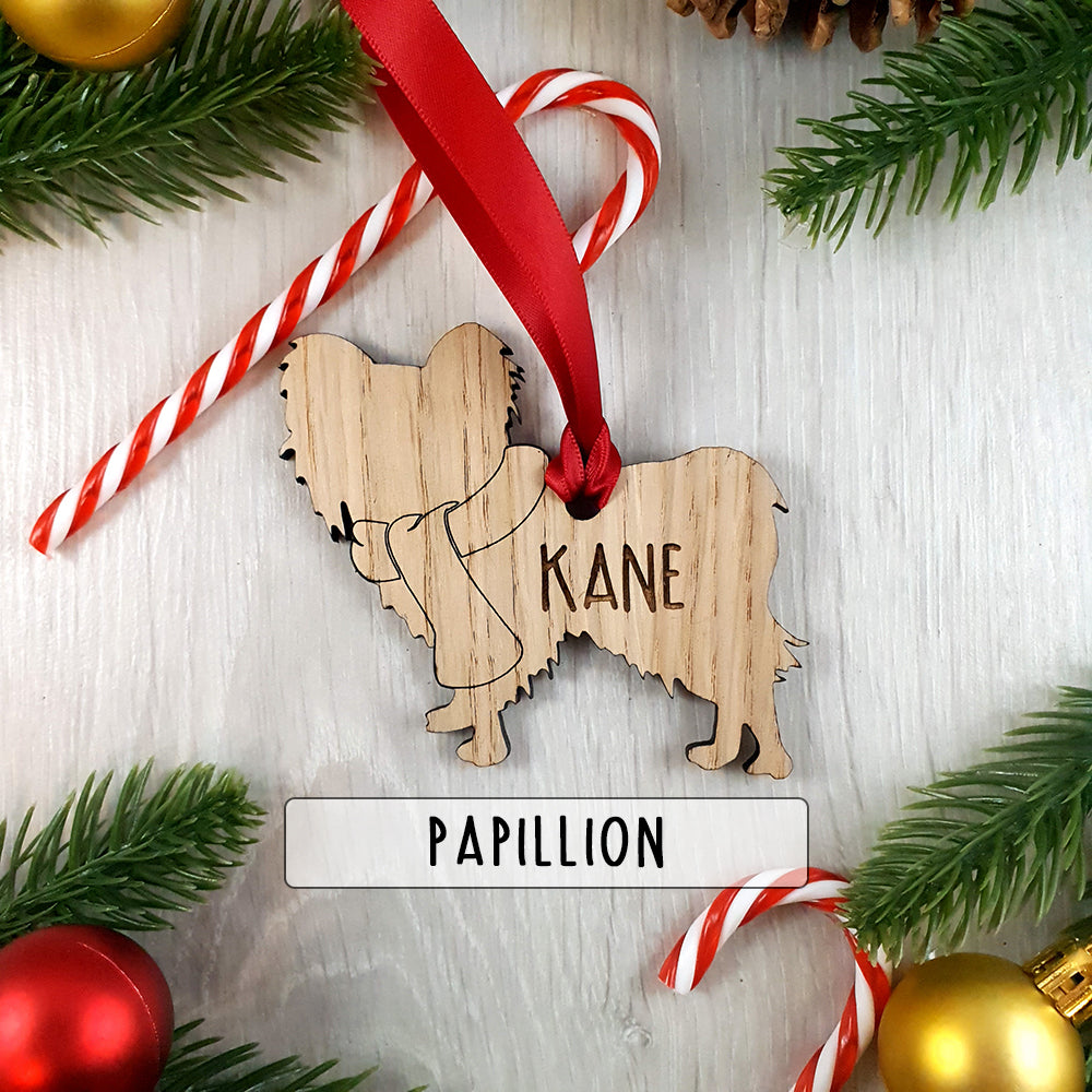 Personalised Dog Christmas Tree Decoration - Over 80+ Breeds!