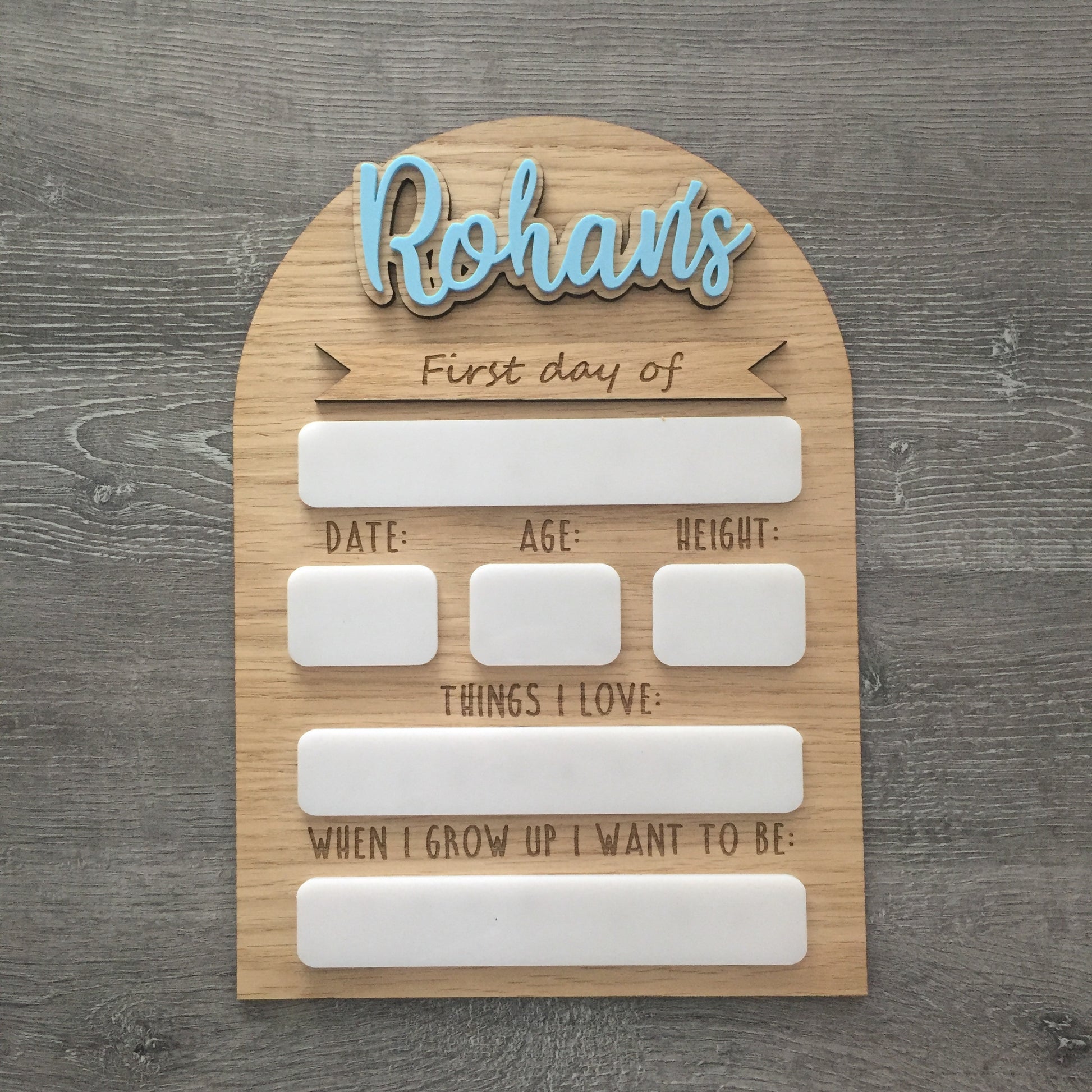 Personalised First Day of School Sign | Last Day of Nursery | Reusable Back To School Photo Prop