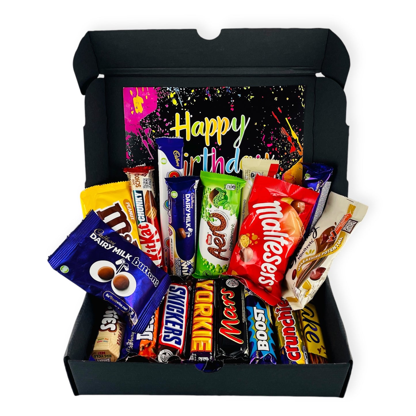 Luxury Birthday Chocolate Hamper Gift - 20 FULL SIZE Chocolate Bars  - Chocolate Gift - Birthday Box