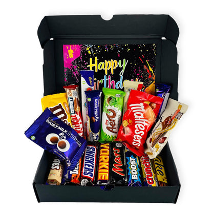 Luxury Birthday Chocolate Hamper Gift - 20 FULL SIZE Chocolate Bars  - Chocolate Gift - Birthday Box