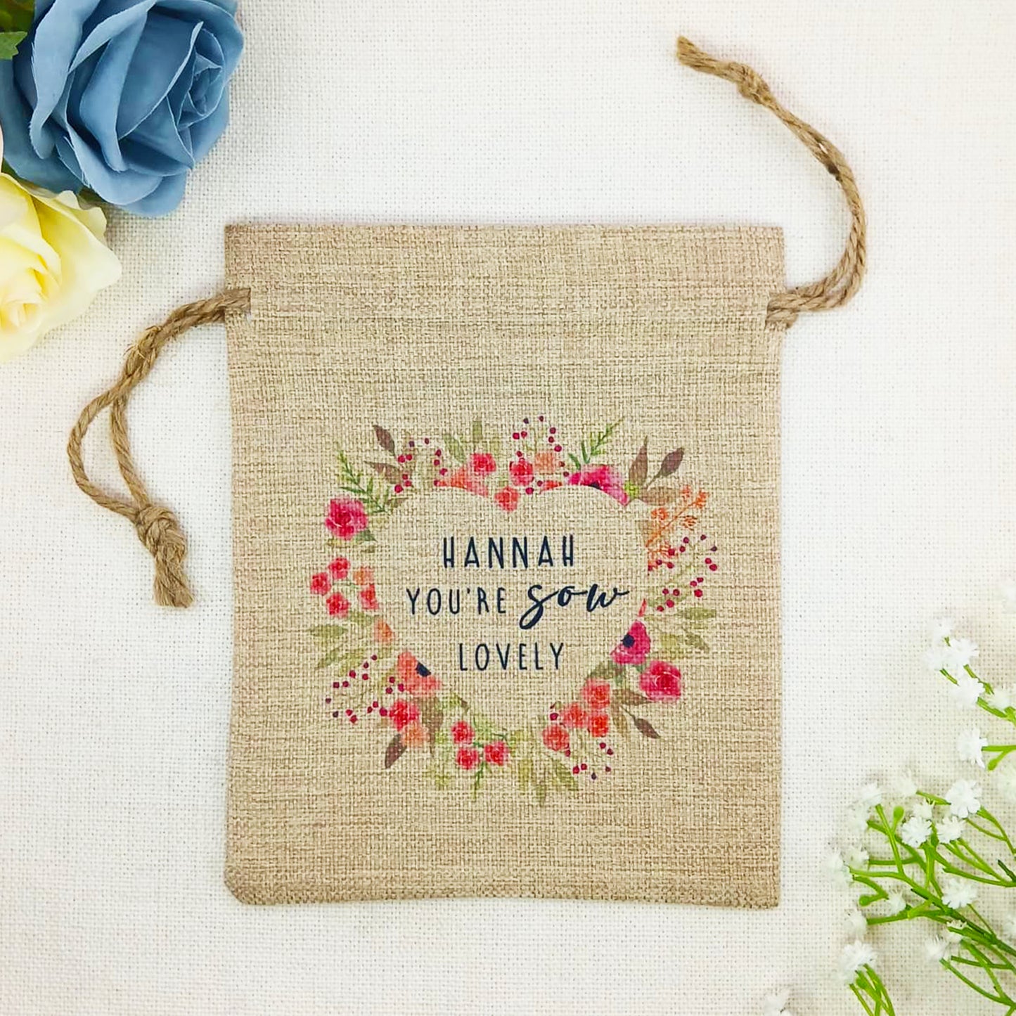 Personalised Flower Seed Bag Name You’re Sow Lovely – Gardening Gift for Birthday, Valentine’s or Mother’s Day