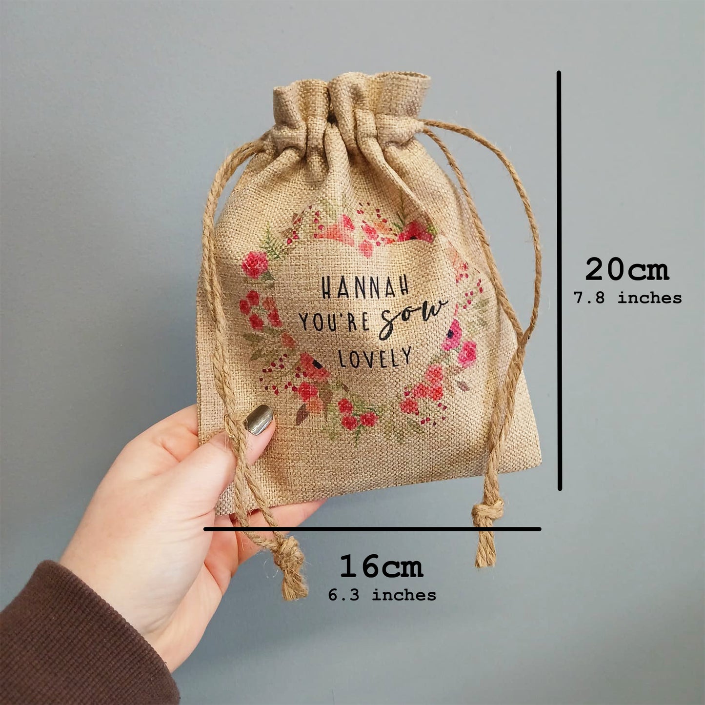 Personalised Flower Seed Bag Name You’re Sow Lovely – Gardening Gift for Birthday, Valentine’s or Mother’s Day