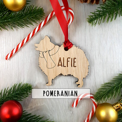 Personalised Dog Christmas Tree Decoration - Over 80+ Breeds!