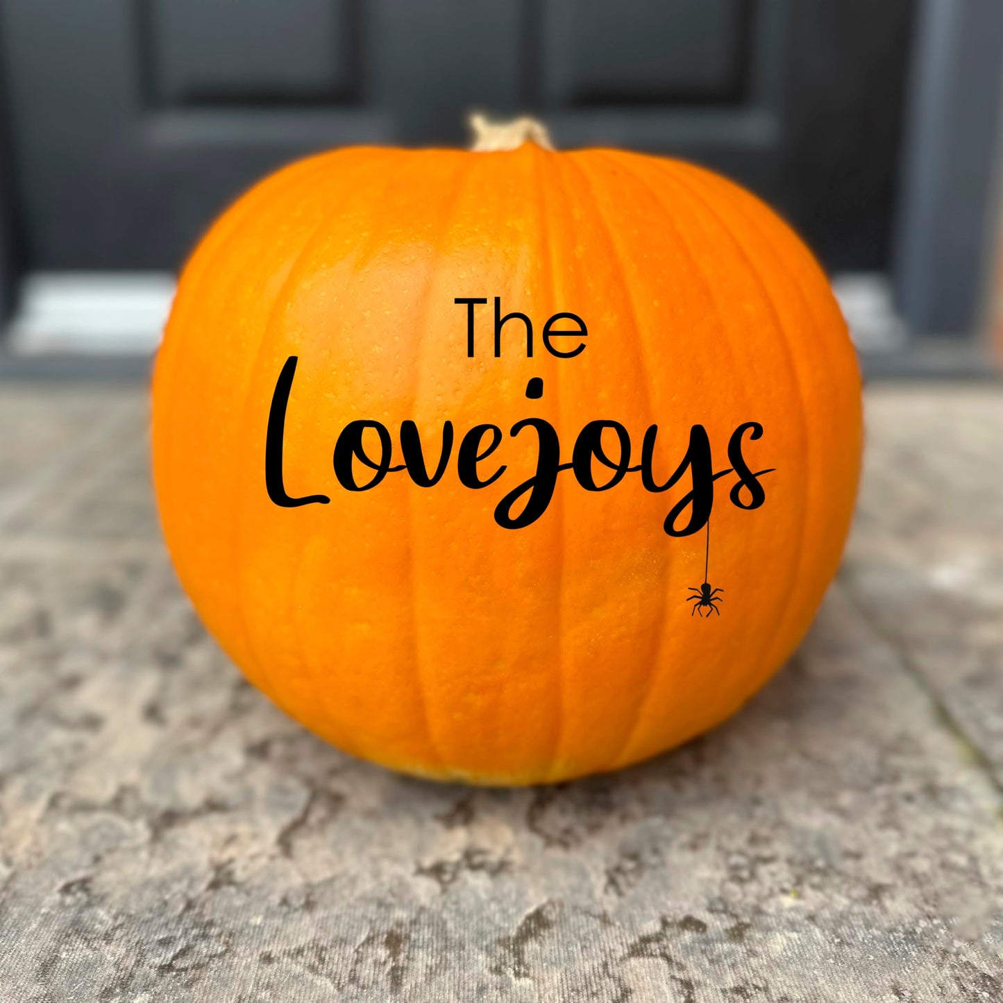 Personalised Surname Halloween Pumpkin Sticker