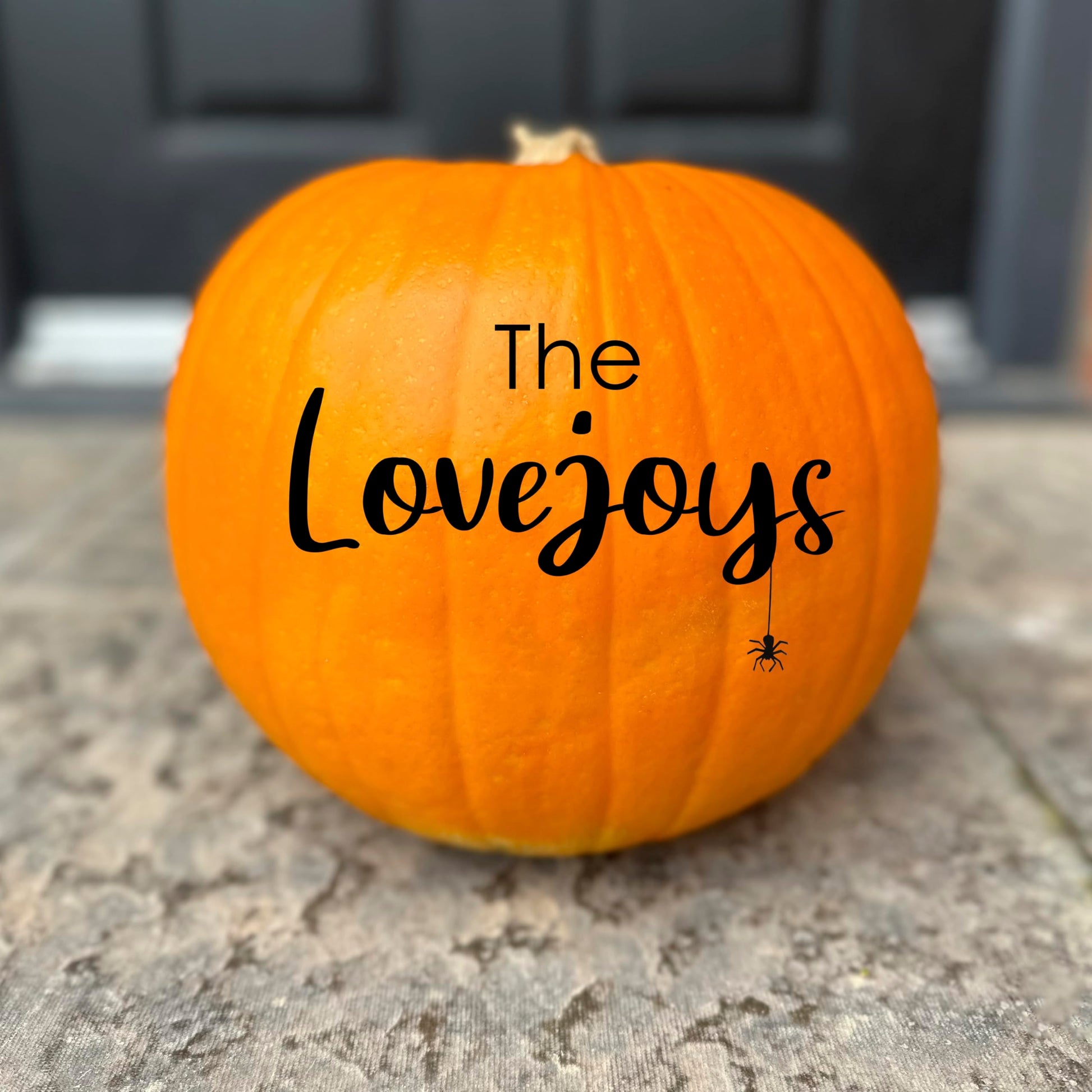 Personalised Surname Halloween Pumpkin Sticker