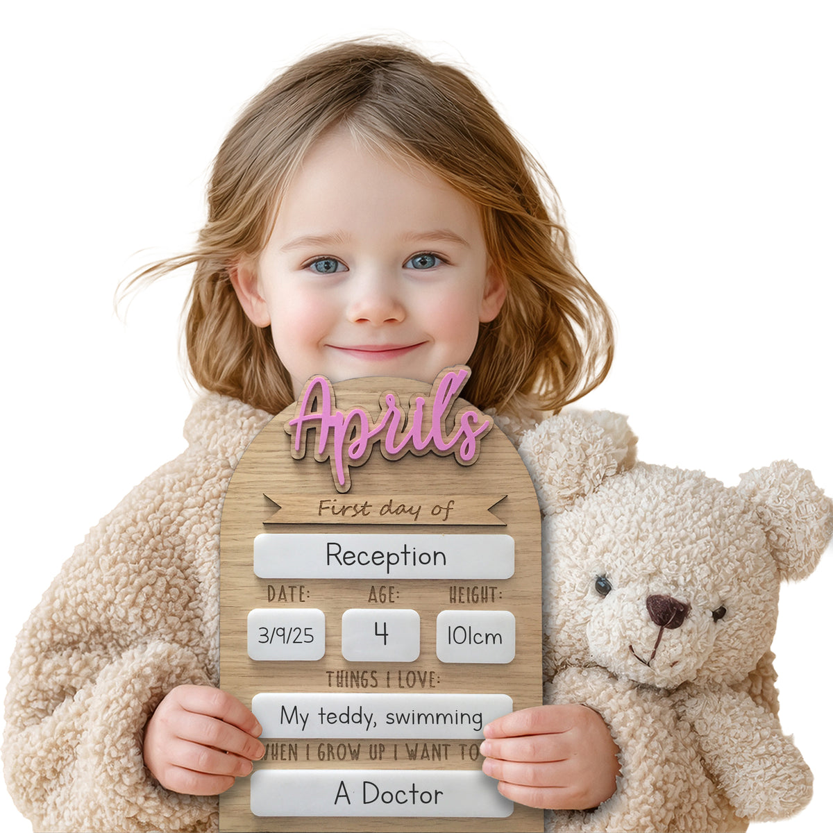 Personalised First Day of School Sign | Last Day of Nursery | Reusable Back To School Photo Prop