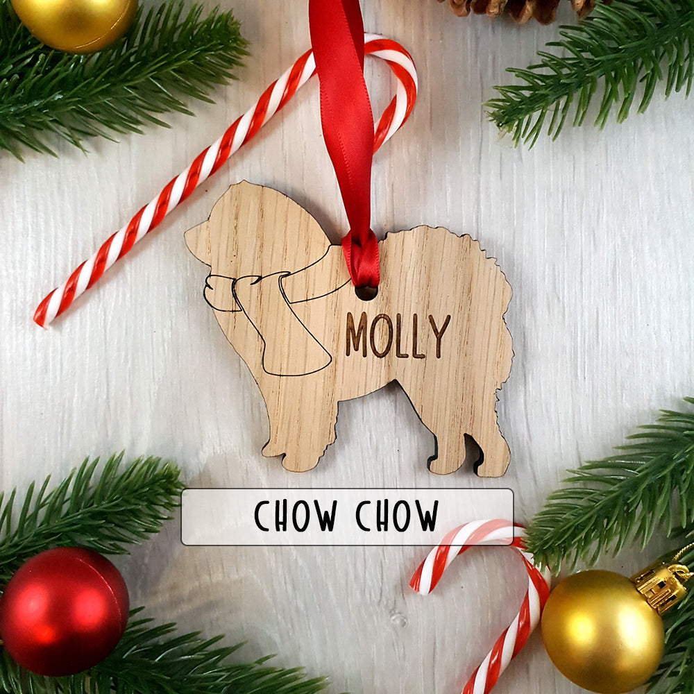 Personalised Dog Christmas Tree Decoration - Over 80+ Breeds!