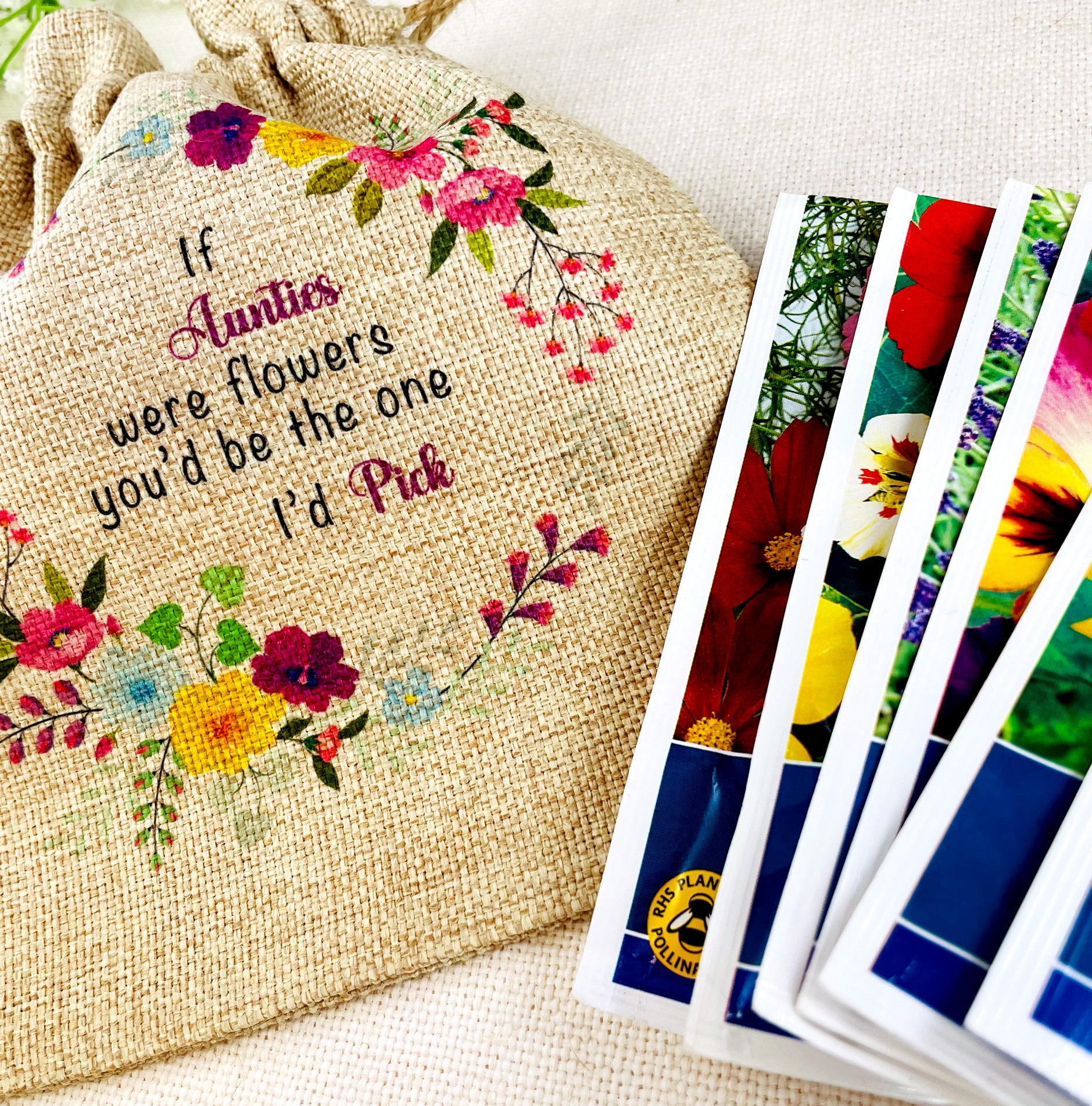 Auntie Gift Flower Seed Bag - If Aunties were Flowers You'd be The one I'd Pick - Gardening Gift