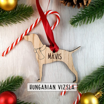 Personalised Dog Christmas Tree Decoration - Over 80+ Breeds!