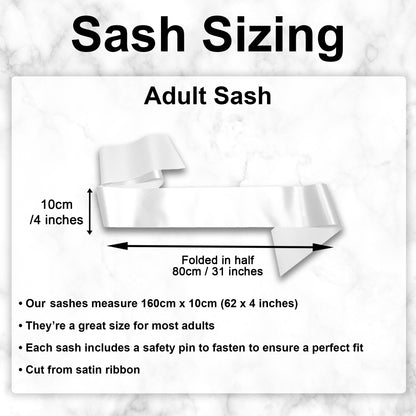 Personalised Birthday Sash