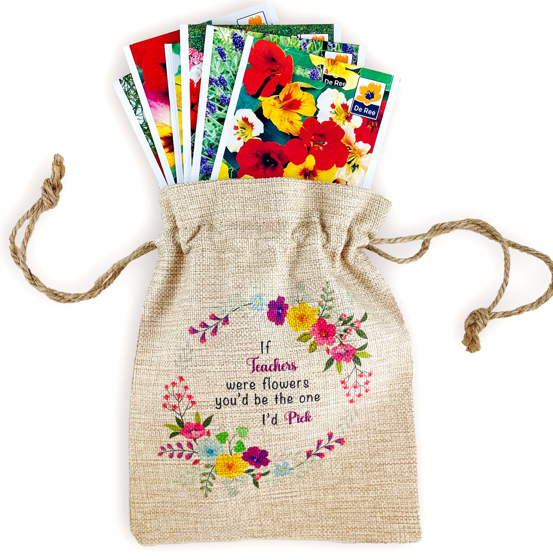 Teacher Gift Flower Seed Bag - If Teachers were Flowers You'd be The one I'd Pick - Gardening Gift