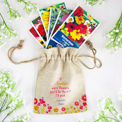 Personalised Flower Seed Bag - If Mummies were Flowers You'd be The one I'd Pick - Gardening Gift