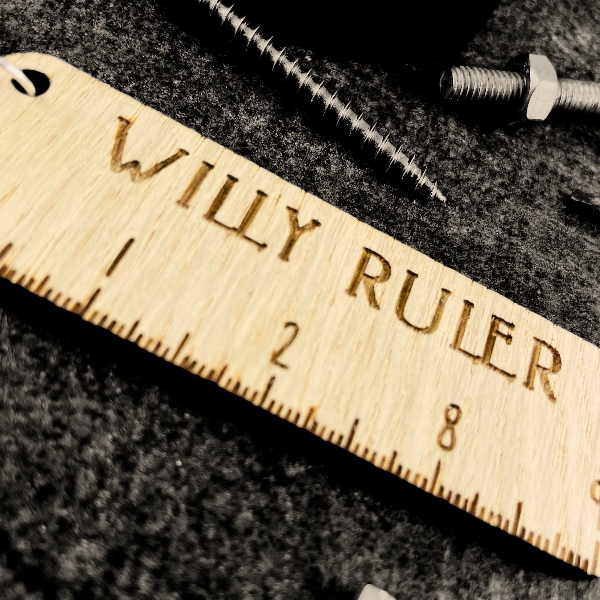 Willy Ruler Keyring - 9"