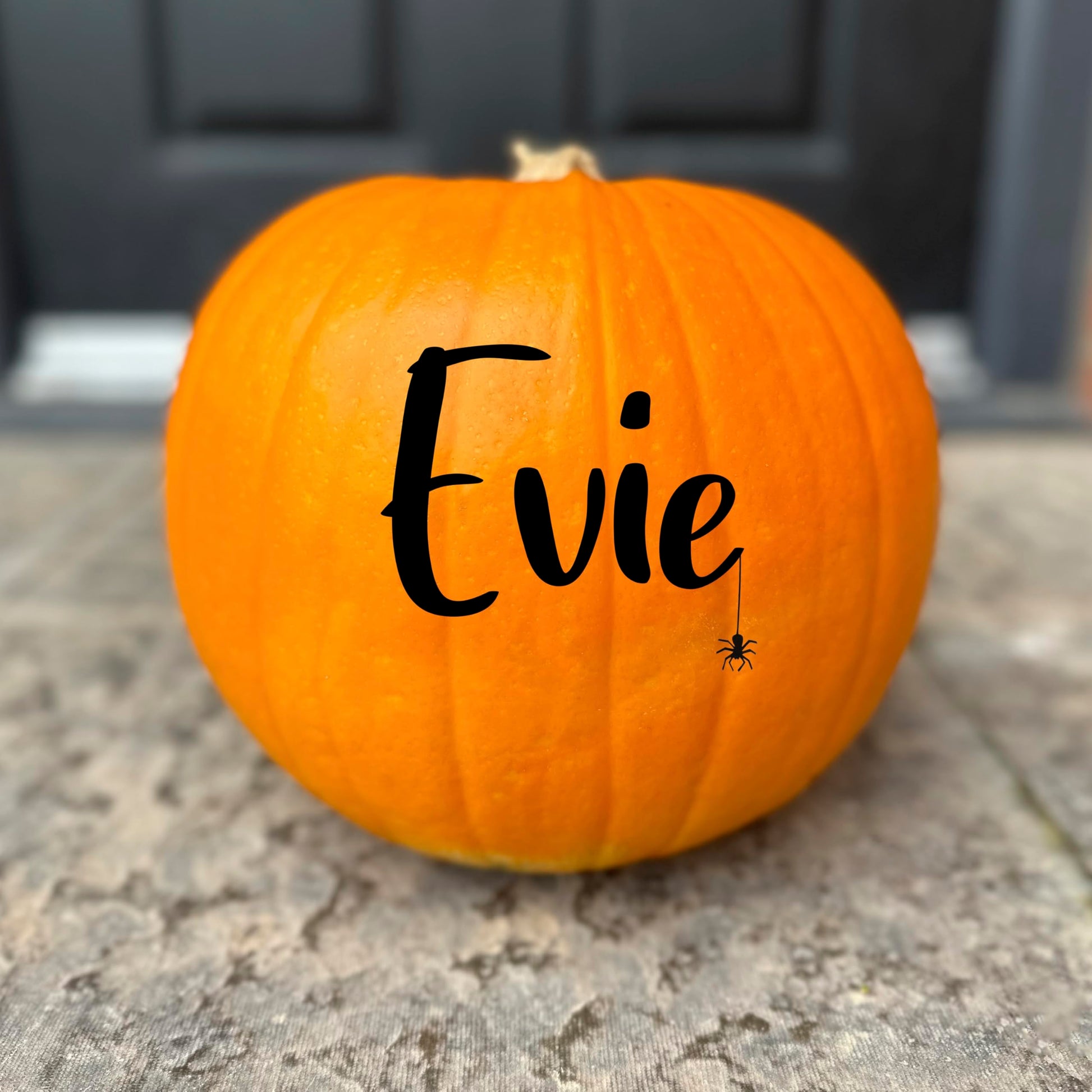 Personalised Name Halloween Pumpkin Sticker Family