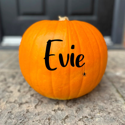Personalised Name Halloween Pumpkin Sticker Family