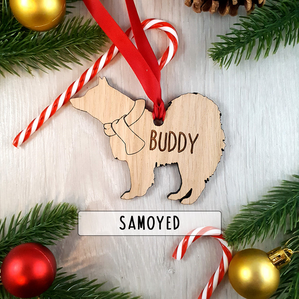 Personalised Dog Christmas Tree Decoration - Over 80+ Breeds!