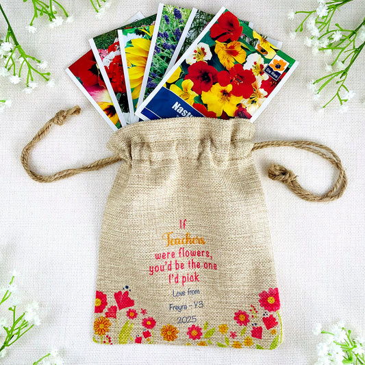Flower Seed Bag - Personalised Thank You Teacher