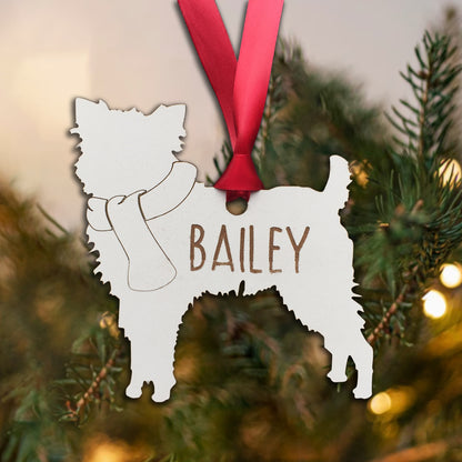 Personalised Dog Christmas Tree Decoration: Affenpinscher