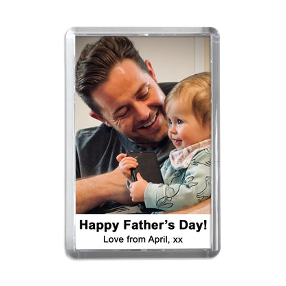 Personalised Happy Father's Day - Keyring & Magnet