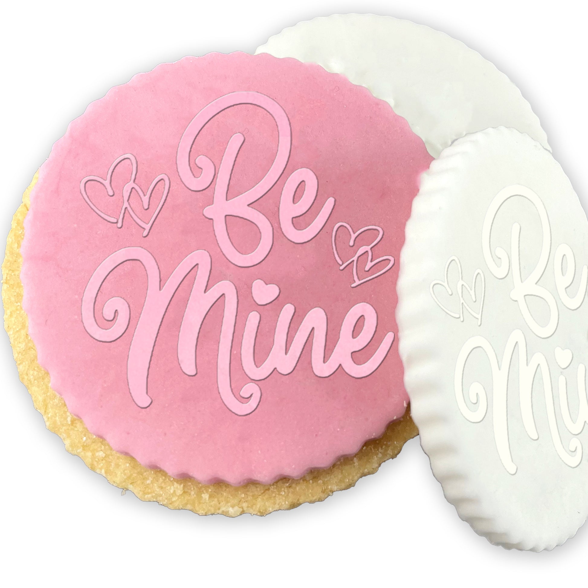 Be Mine Valentine's Day Icing Embosser Stamp Fondant for Biscuits, Cookies, Cupcake Topper Decorations Stencil for Anniversary Love Heart