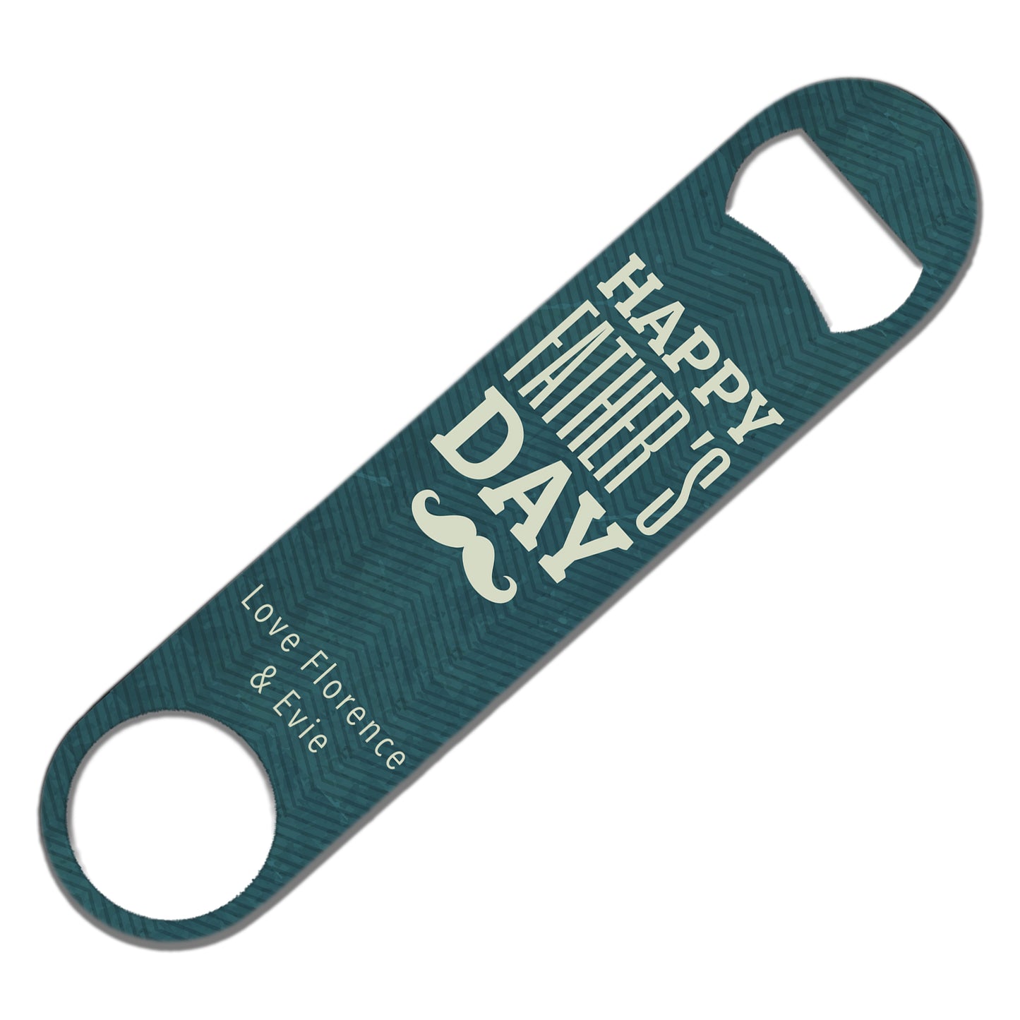 Personalised Moustache Bottle Opener - Happy Father's Day Love Name