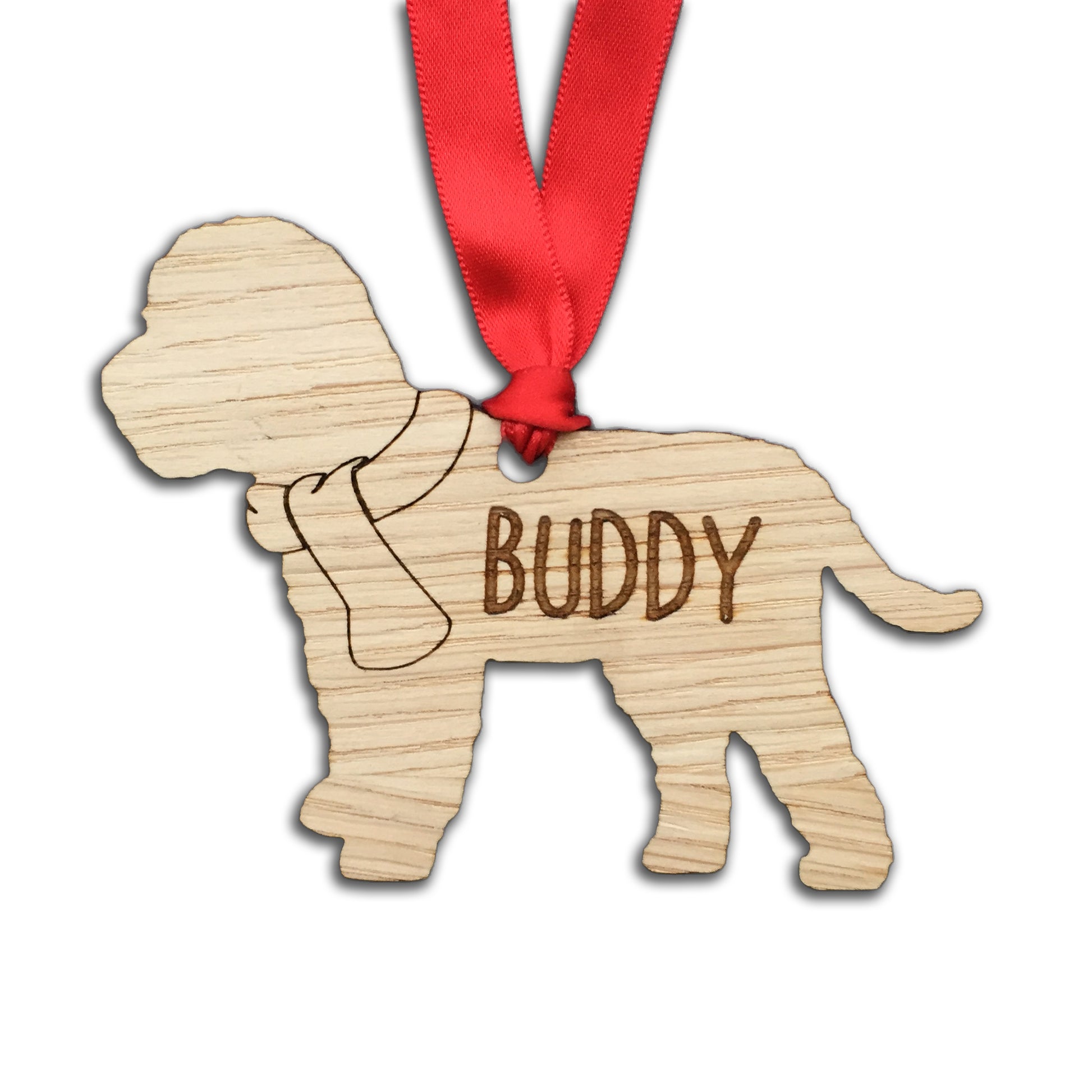 Personalised Dog Christmas Tree Decoration: Cockapoo