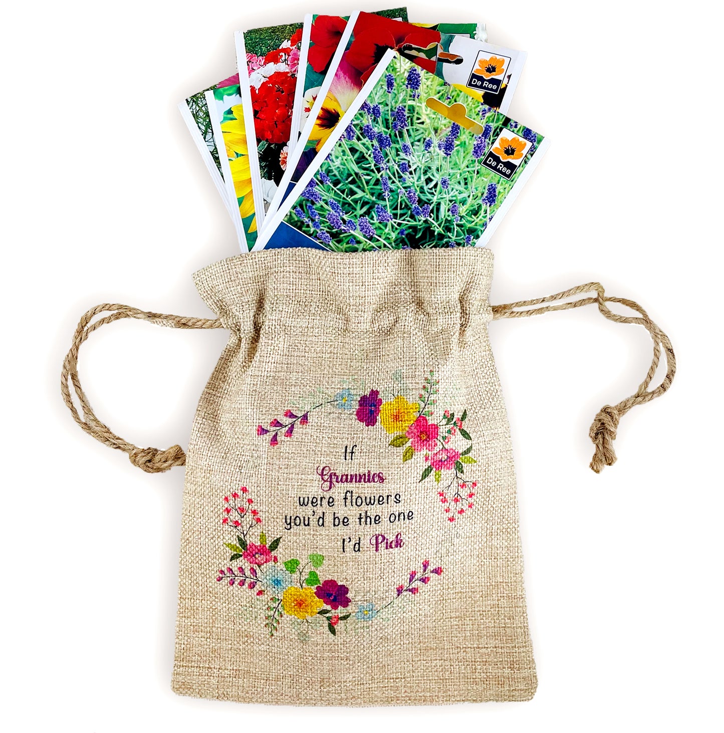Granny Gift Flower Seed Bag - If Grannies were Flowers You'd be The one I'd Pick - Gardening Gift
