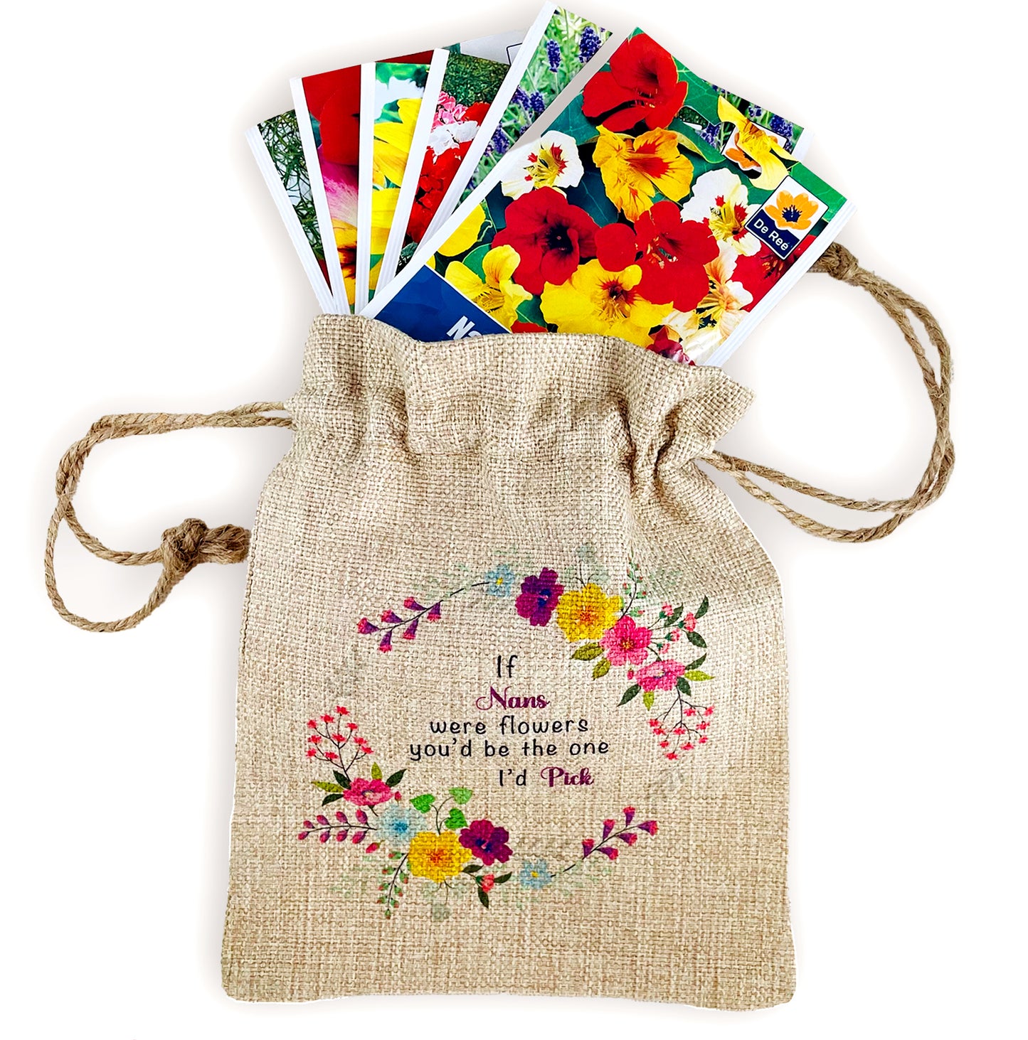 Nan Gift Flower Seed Bag - If Nans were Flowers You'd be The one I'd Pick - Gardening Gift