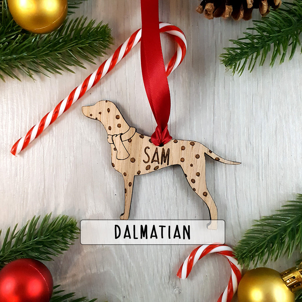 Personalised Dog Christmas Tree Decoration - Over 80+ Breeds!