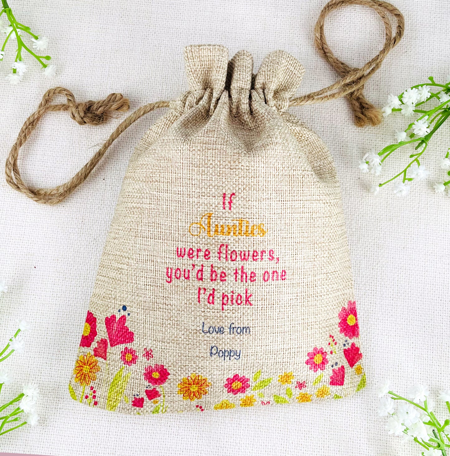 Personalised Flower Seed Bag - If Mummies were Flowers You'd be The one I'd Pick - Gardening Gift