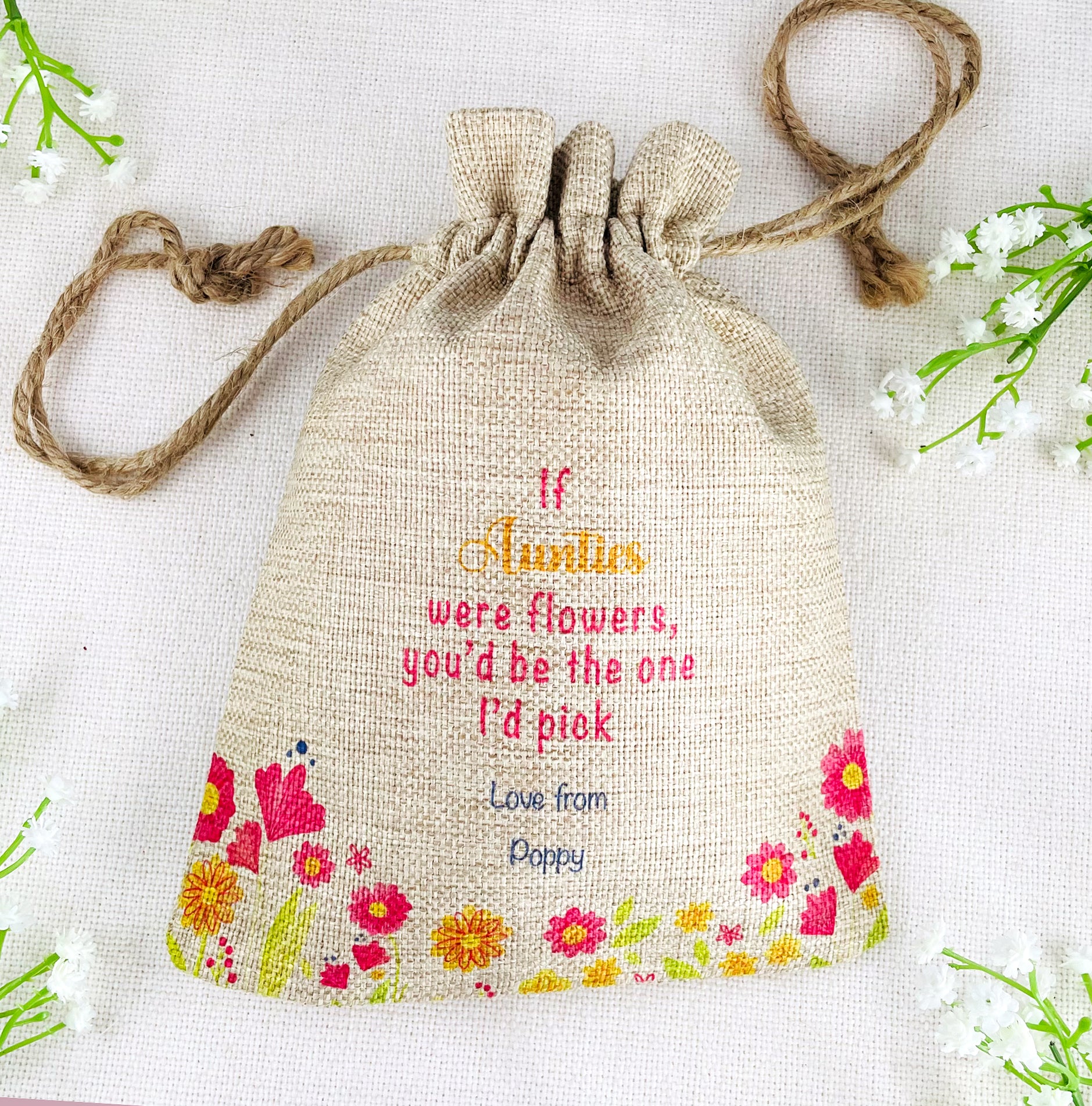 Personalised Flower Seed Bag - If Mummies were Flowers You'd be The one I'd Pick - Gardening Gift