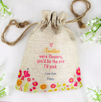Personalised Flower Seed Bag - If Mummies were Flowers You'd be The one I'd Pick - Gardening Gift