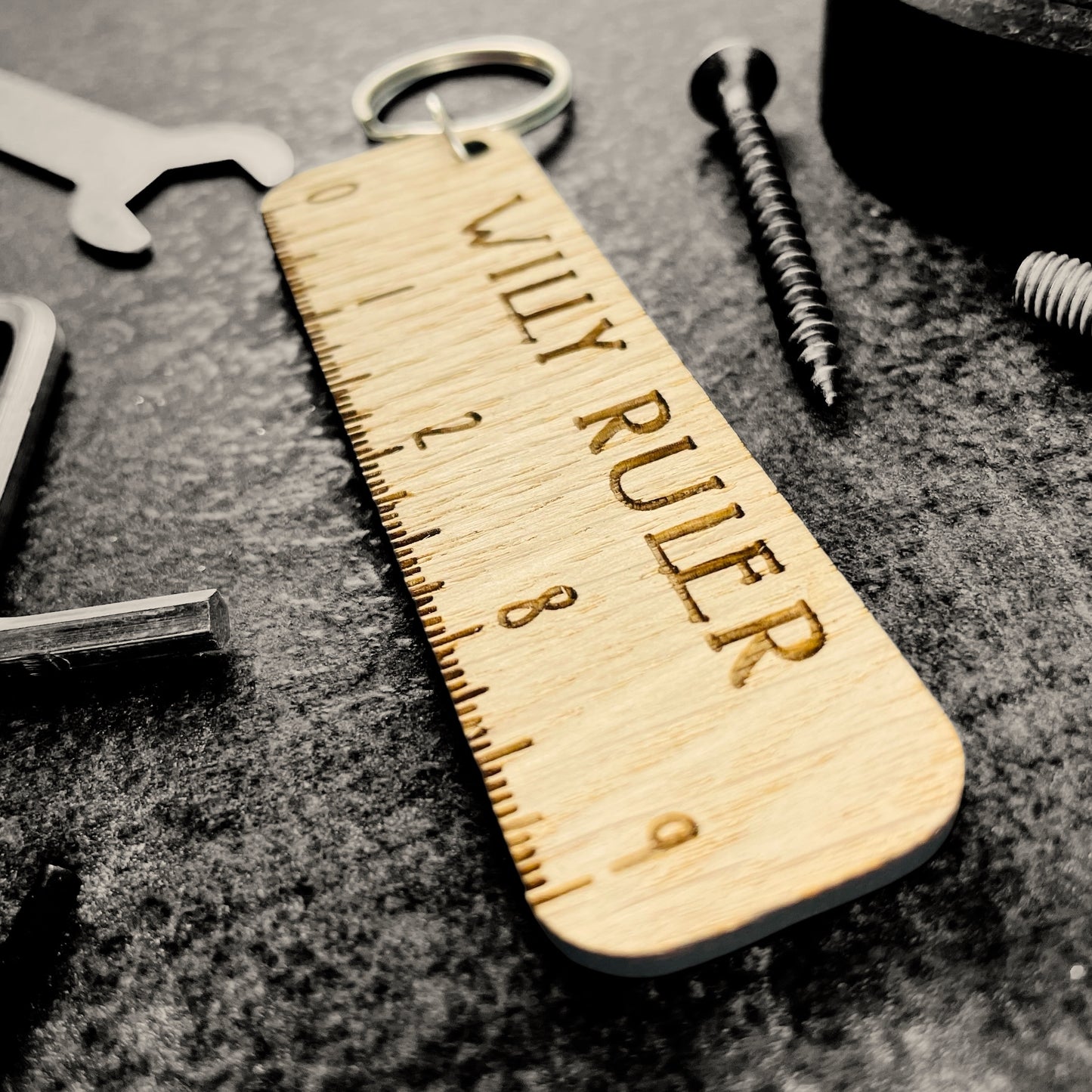 Willy Ruler Keyring - 9"