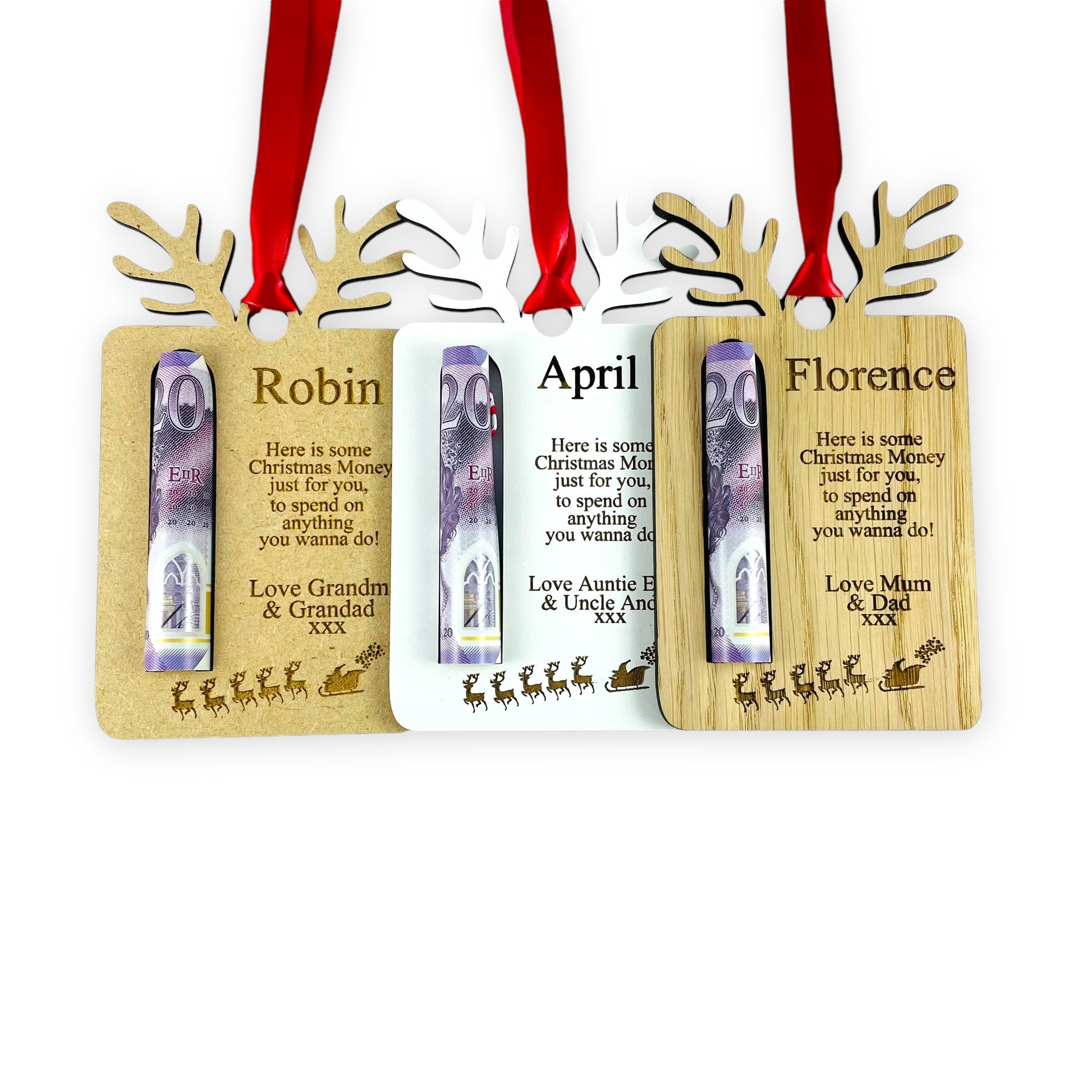 Personalised Money Bauble - Gift for Children - Christmas Gift - Money Card 