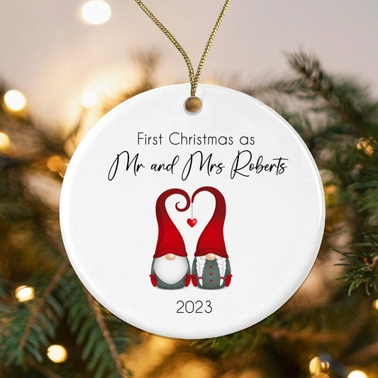First Christmas as Mr & Mrs SURNAME Bauble