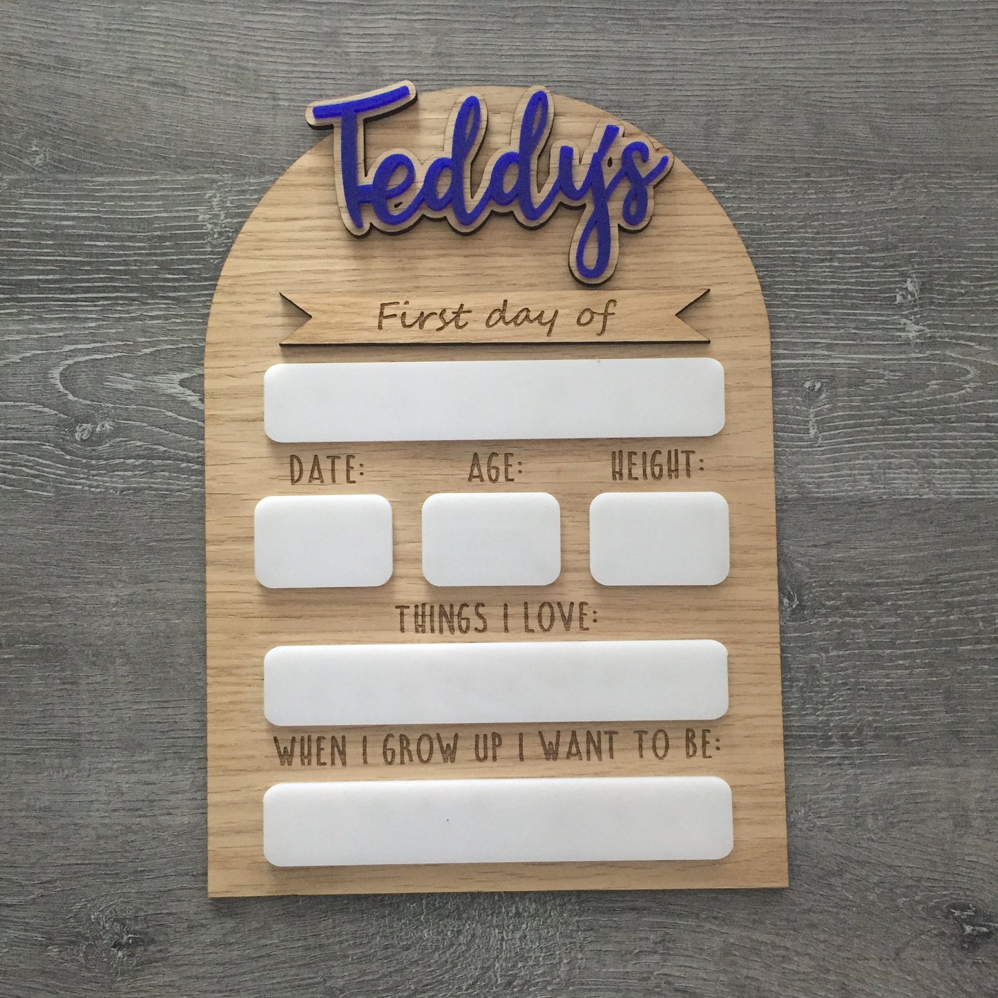 Personalised First Day of School Sign | Last Day of Nursery | Reusable Back To School Photo Prop