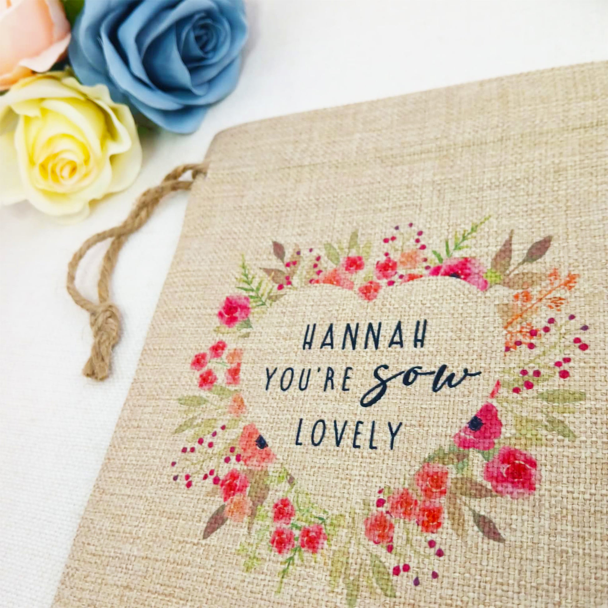 Personalised Flower Seed Bag Name You’re Sow Lovely – Gardening Gift for Birthday, Valentine’s or Mother’s Day