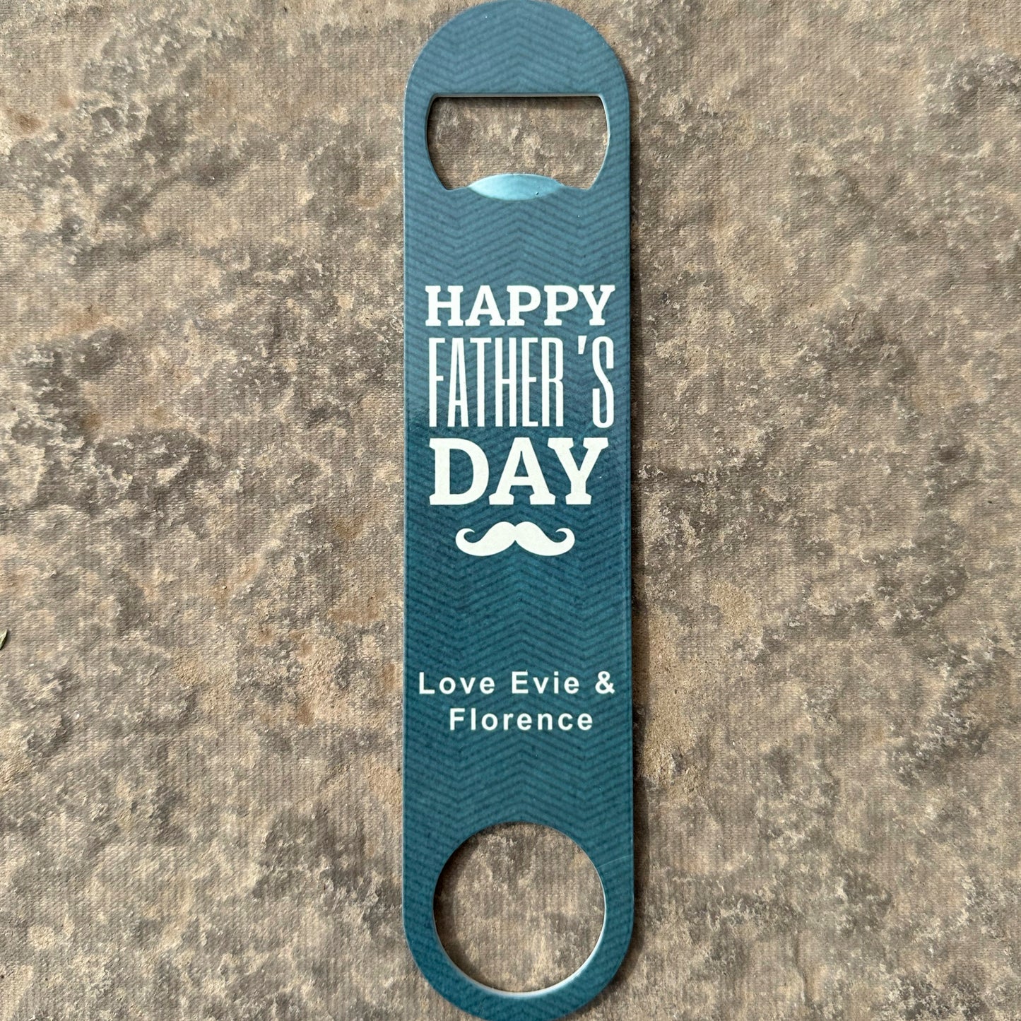 Personalised Moustache Bottle Opener - Happy Father's Day Love Name