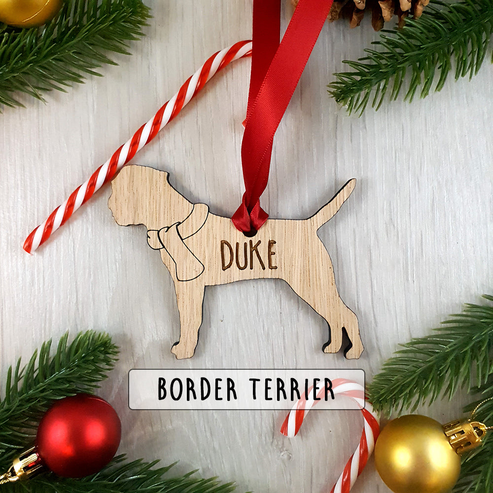 Personalised Dog Christmas Tree Decoration - Over 80+ Breeds!