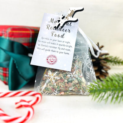 Official Reindeer Food - Bag, Food & Charm - Father Christmas Eve Box Stocking Filler Kids Tradition - Wildlife Friendly Bird Seed