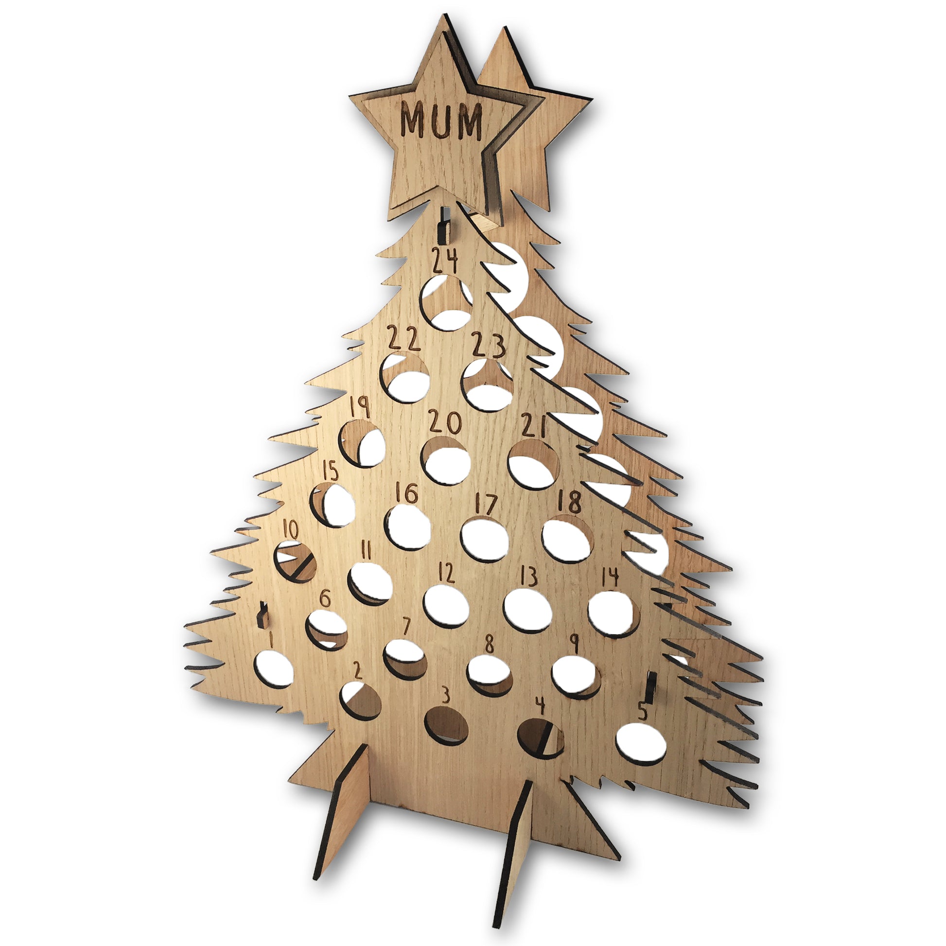 Personalised Advent Calendar Miniature Bottles Christmas Countdown Reusable - Add your Name DIY Make Your Own