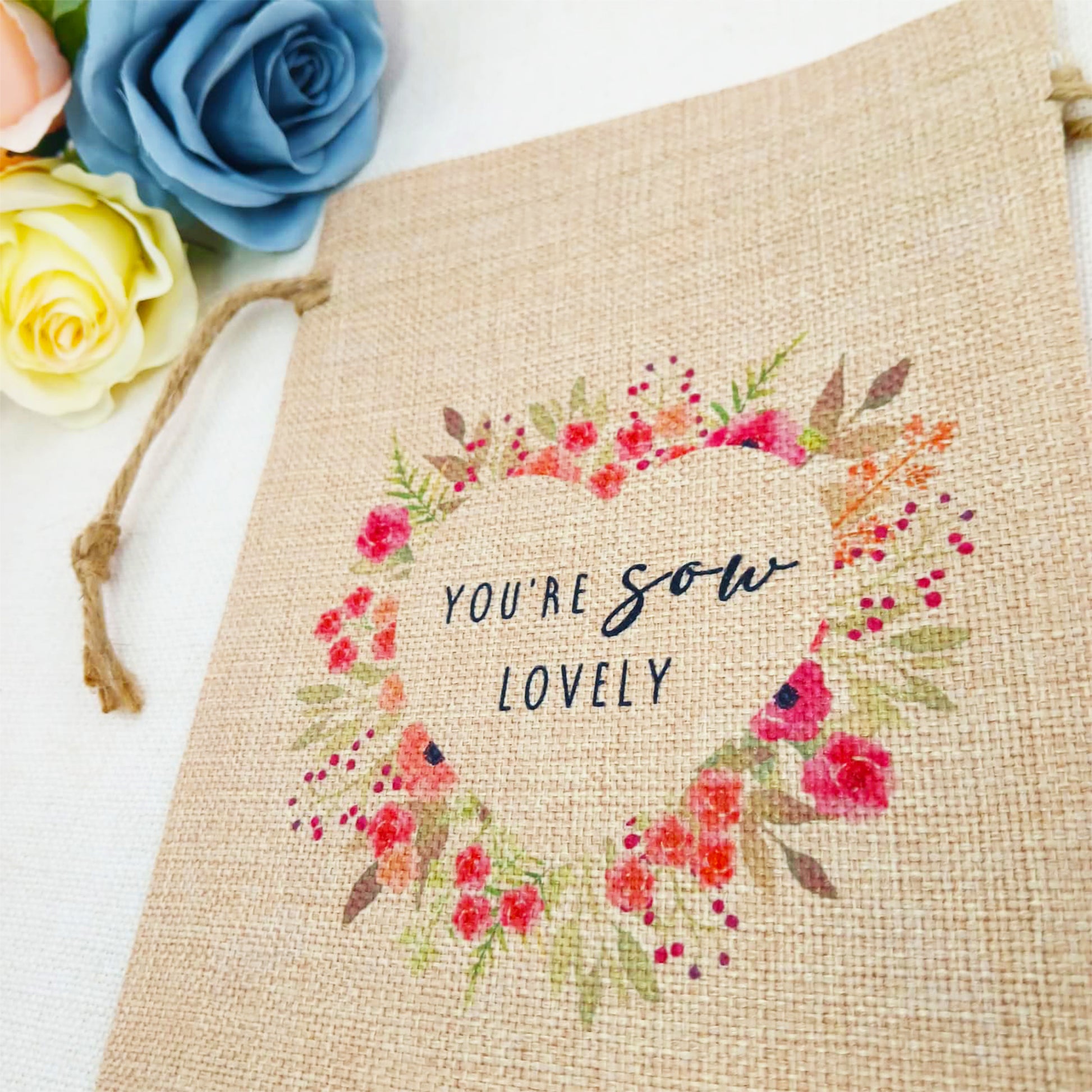 Flower Seed Bag You’re Sow Lovely – Gardening Gift for Birthday, Valentine’s or Mother’s Day