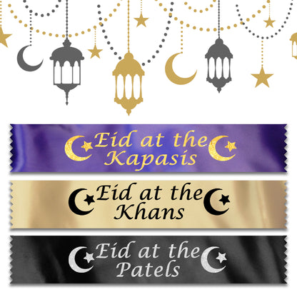 Personalised Eid at the Surnames Banner | Eid Mubarak Ramadan Decor